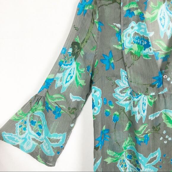 Old Navy Womens Top XS Sheer Lightweight Flowy Cottagecore Forest Fairy Boho - Picture 5 of 7